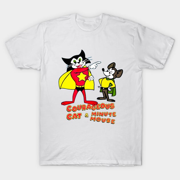Courageous Cat and Minute Mouse T-Shirt by Pop Fan Shop
